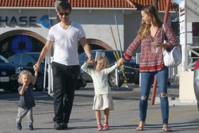 Tobey Maguire, white tshirt, black pants, Jennifer Meyer